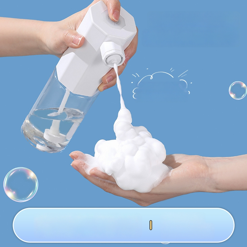Интелигентен електрически пенообразувател за шампоан, сапун за ръце, душ гел и почистващ гел за лице със плътна пяна и пръскащ пистолет