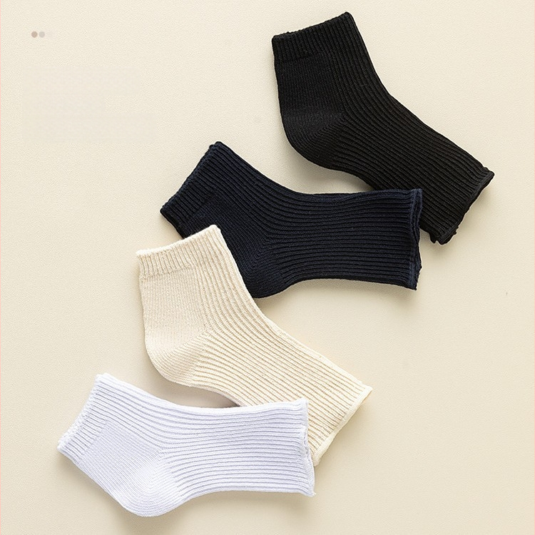 Унисекс чорапи с отворен пръст за лято, 75% памук/25% еластан, антибактериални и влагоотводящи, конструкция с двойна игла, едноцветни