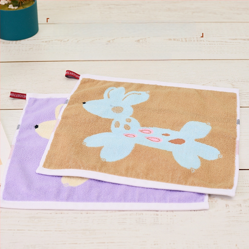 Παιδική τετράγωνη πετσέτα προσώπου από 100% βαμβάκι, γρήγορη απορρόφηση, 50 g, Jacquard ύφανση, οικιακή χρήση