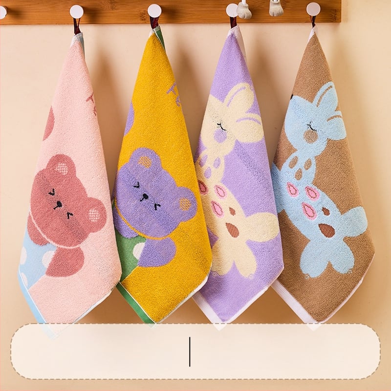 Παιδική τετράγωνη πετσέτα προσώπου από 100% βαμβάκι, γρήγορη απορρόφηση, 50 g, Jacquard ύφανση, οικιακή χρήση