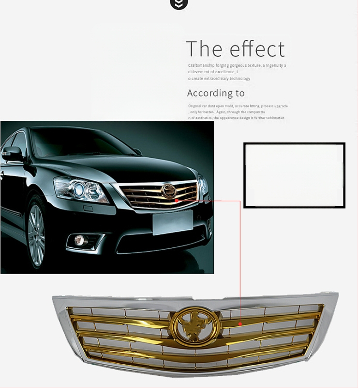 Grille για Camry (06-11, 13-15) – Μεταλλική κατασκευή, Τροποποιημένη εμπρόσθια μάσκα, Black Warrior Grille, Ολόκληρη μαύρη γρίλια