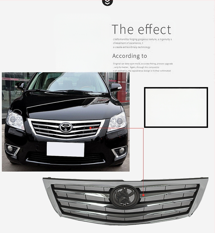 Grille για Camry (06-11, 13-15) – Μεταλλική κατασκευή, Τροποποιημένη εμπρόσθια μάσκα, Black Warrior Grille, Ολόκληρη μαύρη γρίλια