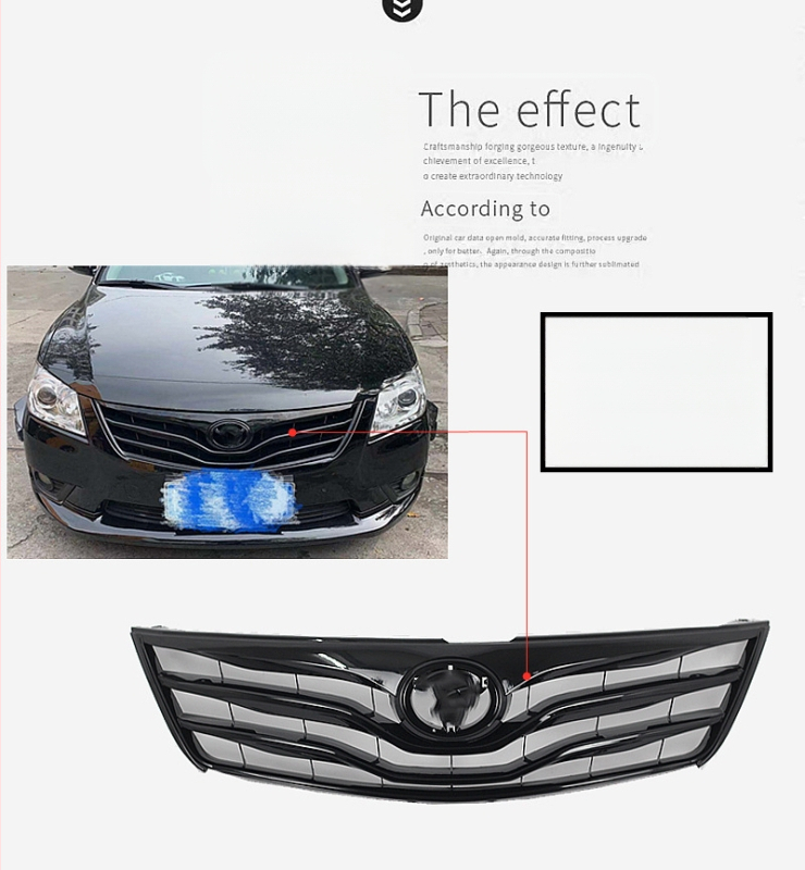 Grille για Camry (06-11, 13-15) – Μεταλλική κατασκευή, Τροποποιημένη εμπρόσθια μάσκα, Black Warrior Grille, Ολόκληρη μαύρη γρίλια