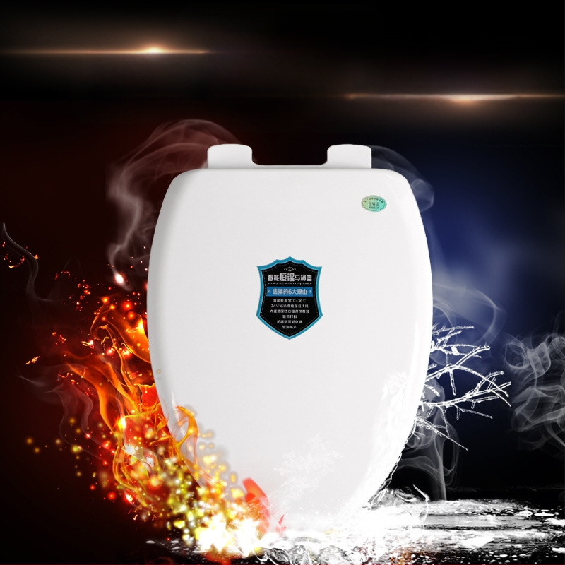 Okos termosztátos WC-fedél állítható hőmérséklettel, szivárgás elleni védelem, lágy-zárás, 14–16 mm-es furatközép-távolság — Modell 5001