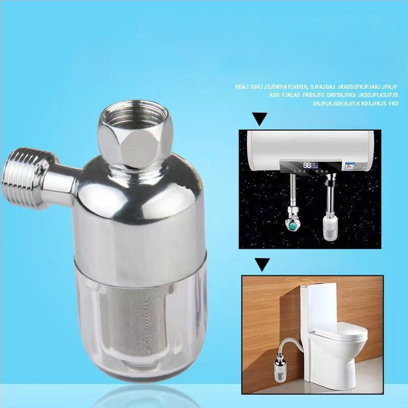 Преден воден филтър за домашното водоснабдяване — ABS + неръждаема стомана, модел Front 01, премахва големи утайки и защитава домакинските уреди (вход за вода към бойлер, пералня, умна тоалетна)