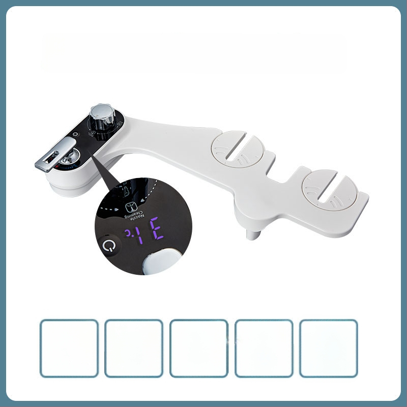 Κάθισμα μπιντέ με οθόνη θερμοκρασίας, ABS πλαστικό, αυτοκαθαριζόμενος ακροφύσιο, δομή τύπου διαχωρισμού, ακροφύσιο ψεκασμού μπιντέ