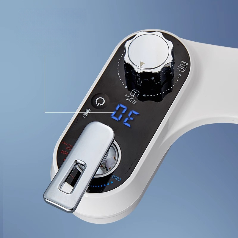 Κάθισμα μπιντέ με οθόνη θερμοκρασίας, ABS πλαστικό, αυτοκαθαριζόμενος ακροφύσιο, δομή τύπου διαχωρισμού, ακροφύσιο ψεκασμού μπιντέ