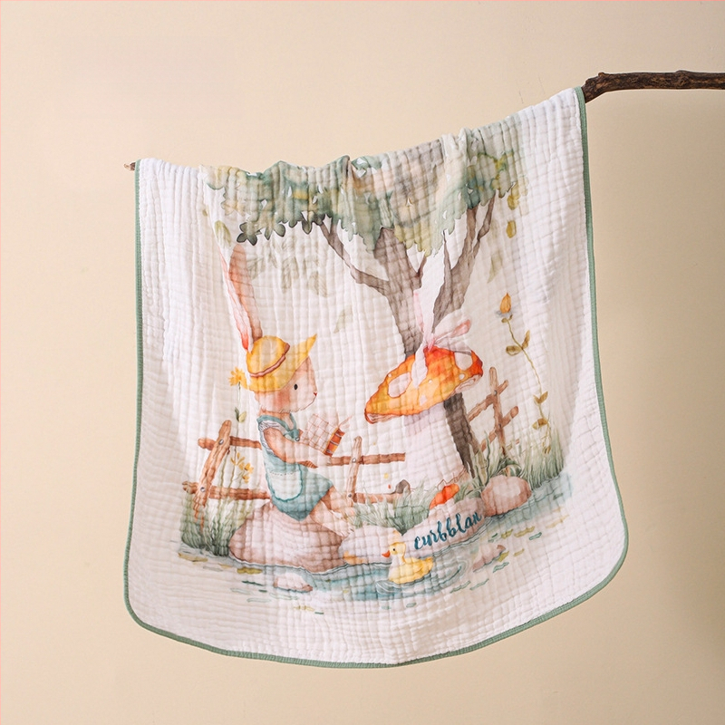 Bolin Lily Бебешка кърпа за баня от чист памук-марля, 46 нишки, 300–400 г, за бебета