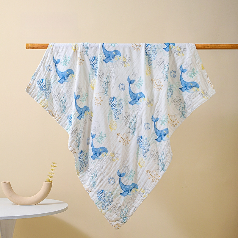 Bolin Lily Бебешка кърпа за баня от чист памук-марля, 46 нишки, 300–400 г, за бебета