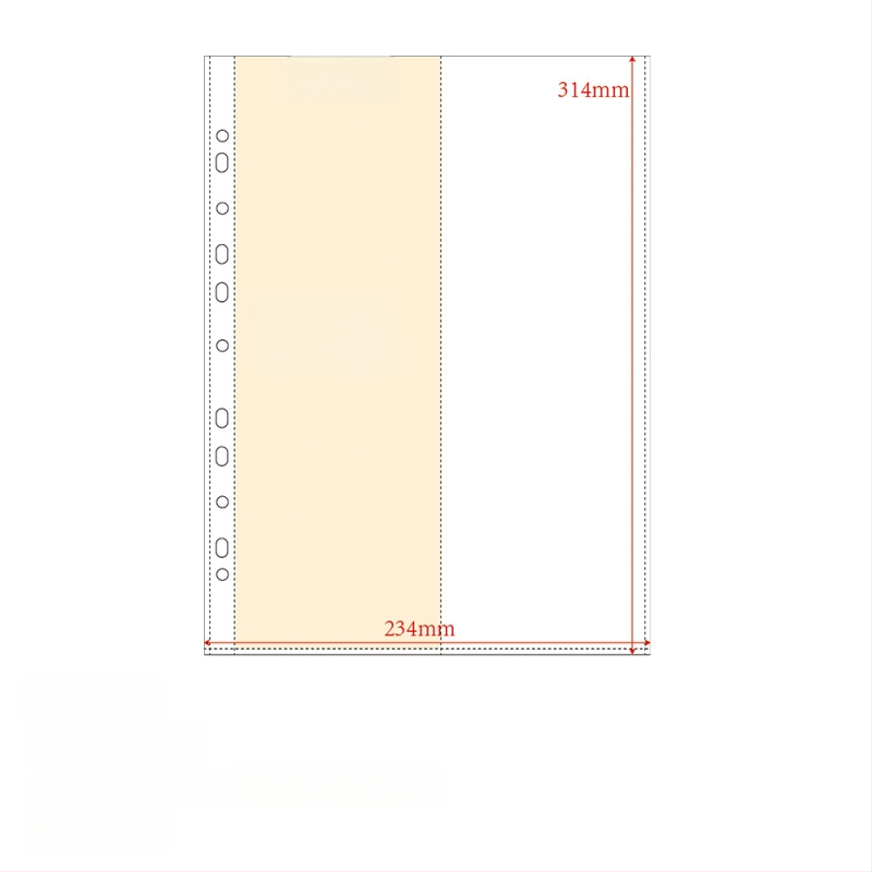 Refill pentru album de carduri, pagini interioare PP, 10 foi, găuri personalizabile, imprimare siglă permisă