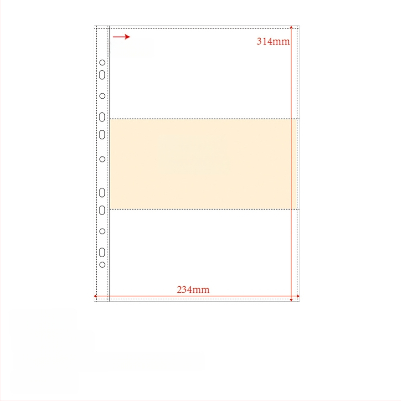 Refill pentru album de carduri, pagini interioare PP, 10 foi, găuri personalizabile, imprimare siglă permisă