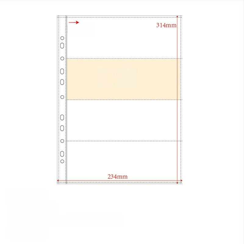 Refill pentru album de carduri, pagini interioare PP, 10 foi, găuri personalizabile, imprimare siglă permisă