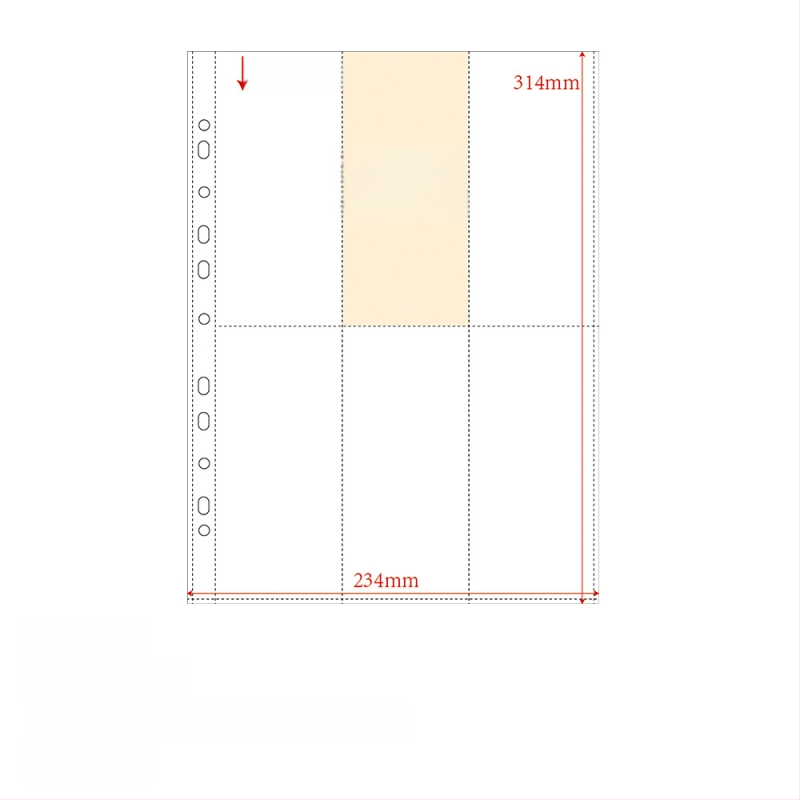Refill pentru album de carduri, pagini interioare PP, 10 foi, găuri personalizabile, imprimare siglă permisă