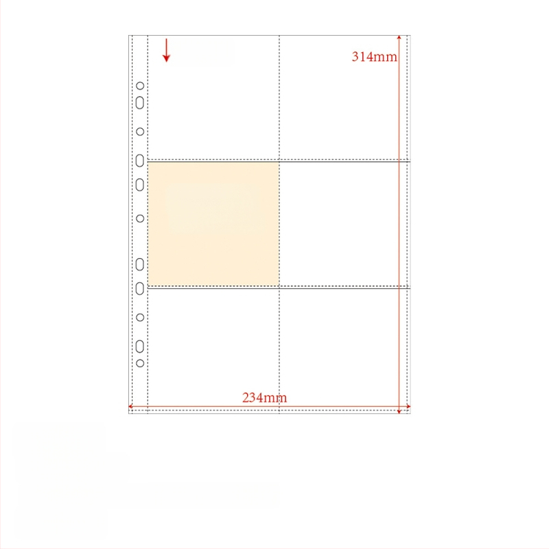 Refill pentru album de carduri, pagini interioare PP, 10 foi, găuri personalizabile, imprimare siglă permisă