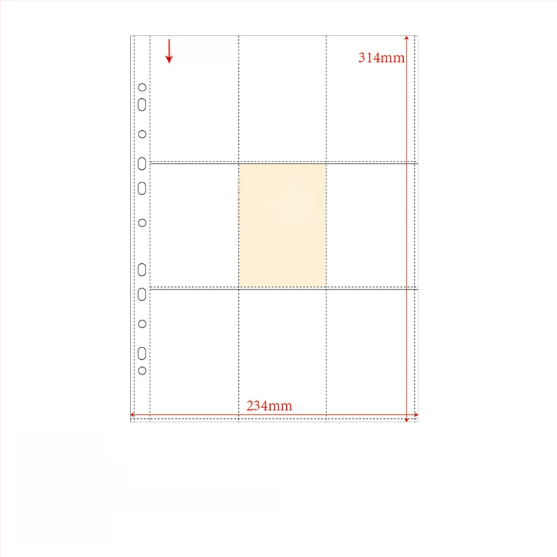 Refill pentru album de carduri, pagini interioare PP, 10 foi, găuri personalizabile, imprimare siglă permisă