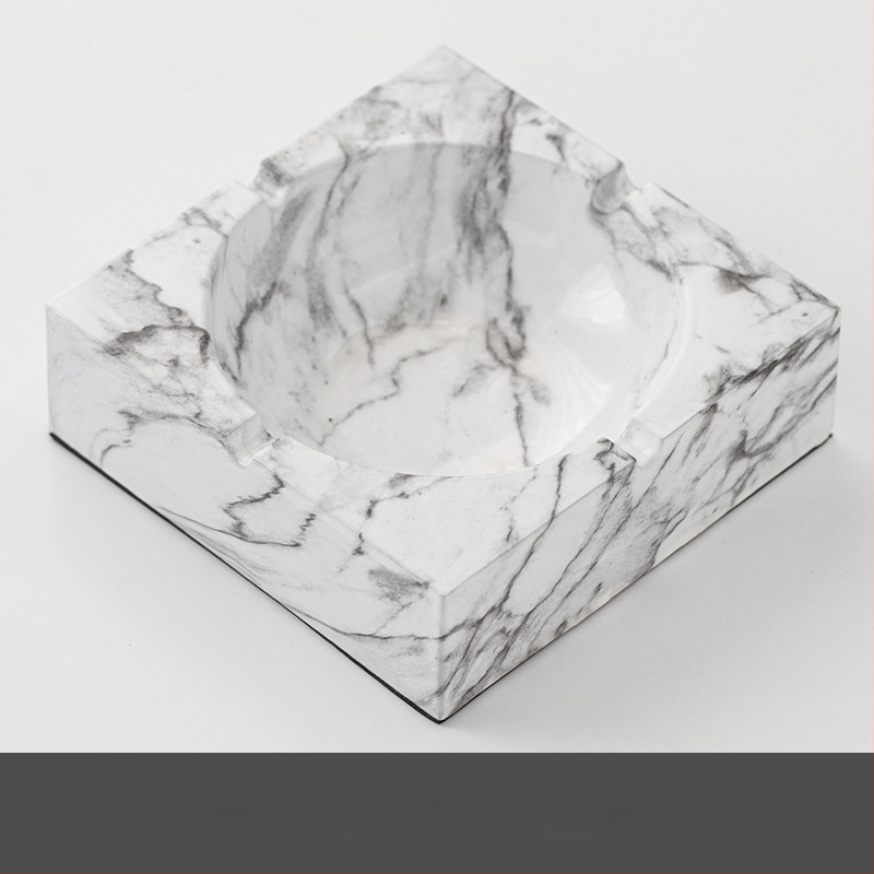 Керамичен пепелник, квадратен, със съхранение, възможност за печат на лого, персонализиране