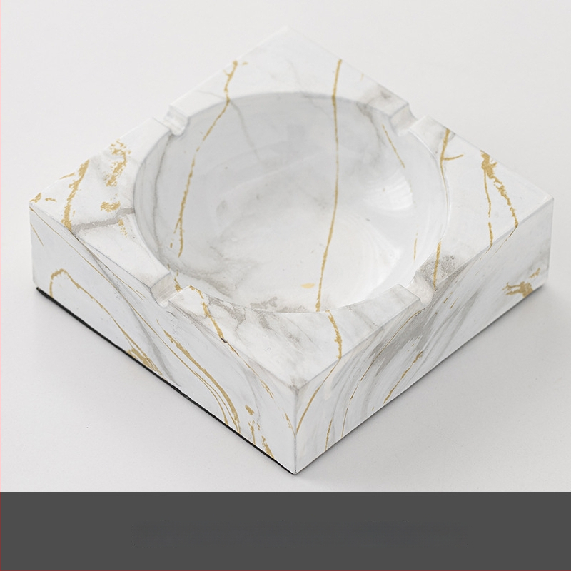 Керамичен пепелник, квадратен, със съхранение, възможност за печат на лого, персонализиране