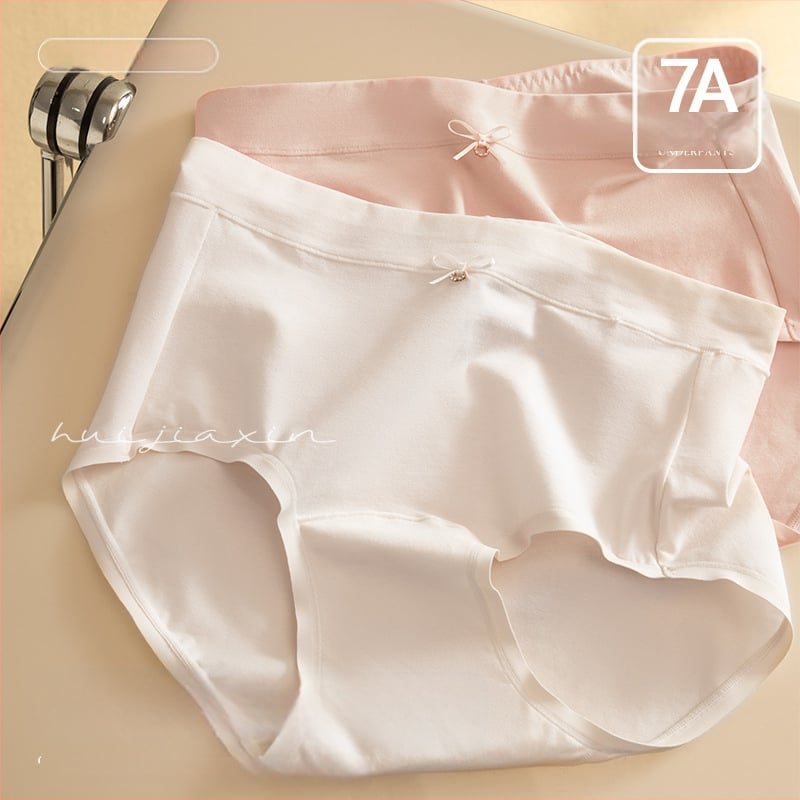 Ženske gaćice od pamuka s visokim strukom, debeli materijal, produženi prepona, antibakterijske, podstava od svile dud, Klasa A, za sve sezone.