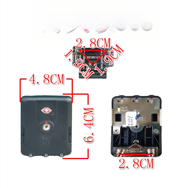 Κλειδαριά αποσκευών XFG903 TSA007 – τριών οπών ABS σώμα