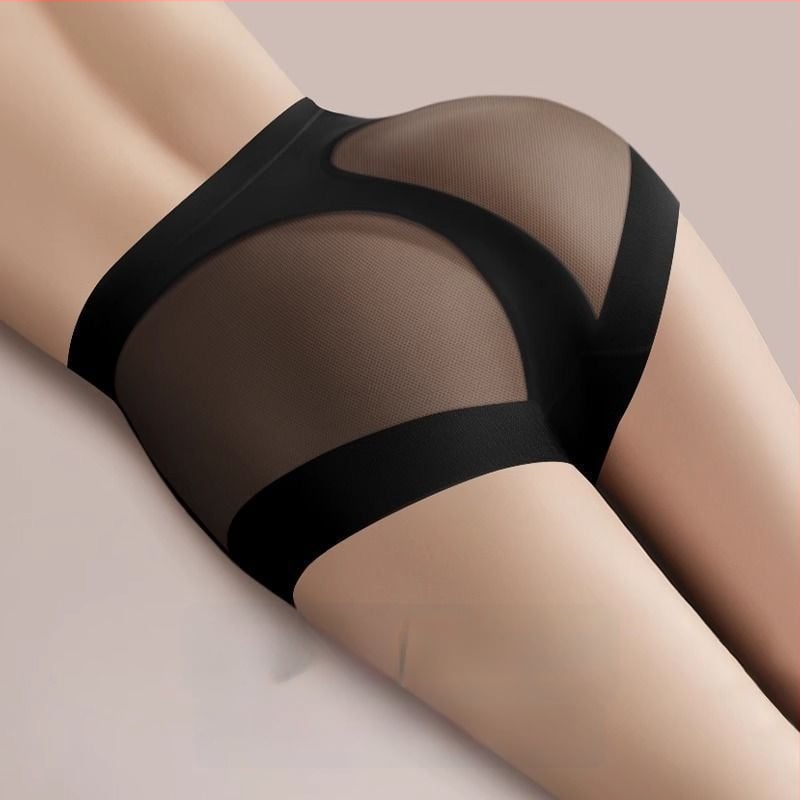Europsko-američke seksi hlačice visokega struka od Ice Silk s mrežastom prozirnom tkaninom, prozračne i lagane za žene, podizanje zadnjice i oblikovanje trbuha