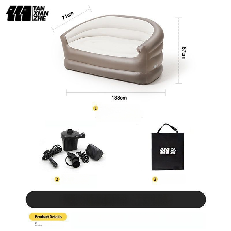 Log lane Explorer Διπλό φουσκωτό κρεβάτι – Φορητό υπαίθριο πτυσσόμενο αεροκρεβάτι με επιφάνεια από συνθετικό ύφασμα, Μέγιστο φορτίο 180 kg