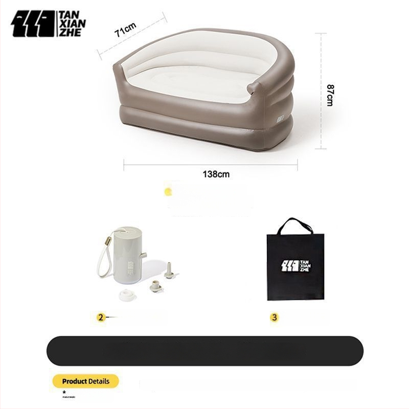 Log lane Explorer Διπλό φουσκωτό κρεβάτι – Φορητό υπαίθριο πτυσσόμενο αεροκρεβάτι με επιφάνεια από συνθετικό ύφασμα, Μέγιστο φορτίο 180 kg