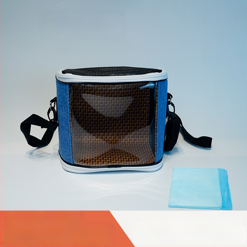 Cușcă portabilă pentru papagal cu curea – respirabilă, transparentă, tavă vizibilă și detașabilă; Material: plastic, poliester; Brand: Dong wow; Potrivit pentru păsări de companie