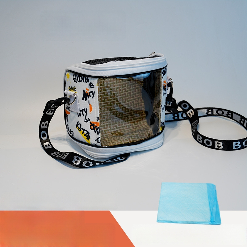 Cușcă portabilă pentru papagal cu curea – respirabilă, transparentă, tavă vizibilă și detașabilă; Material: plastic, poliester; Brand: Dong wow; Potrivit pentru păsări de companie