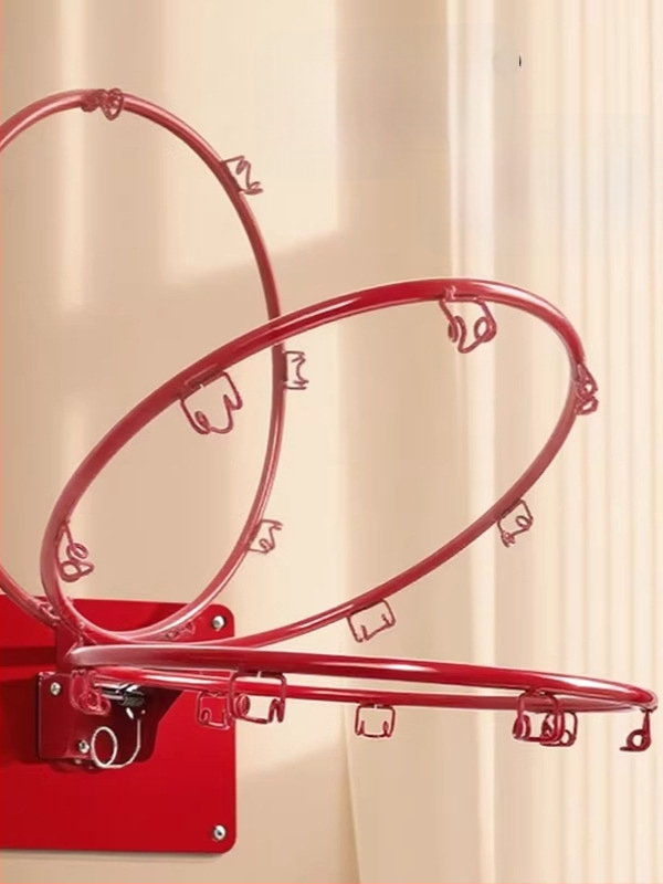 Beltéri falra szerelhető, csendes, összecsukható kosárpalánk hálóval