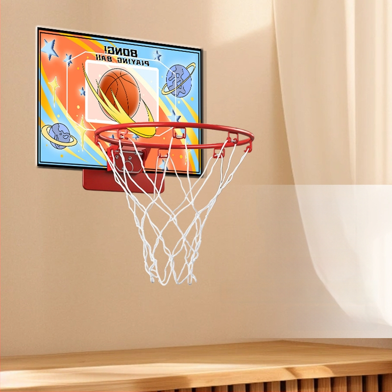 Beltéri falra szerelhető, csendes, összecsukható kosárpalánk hálóval