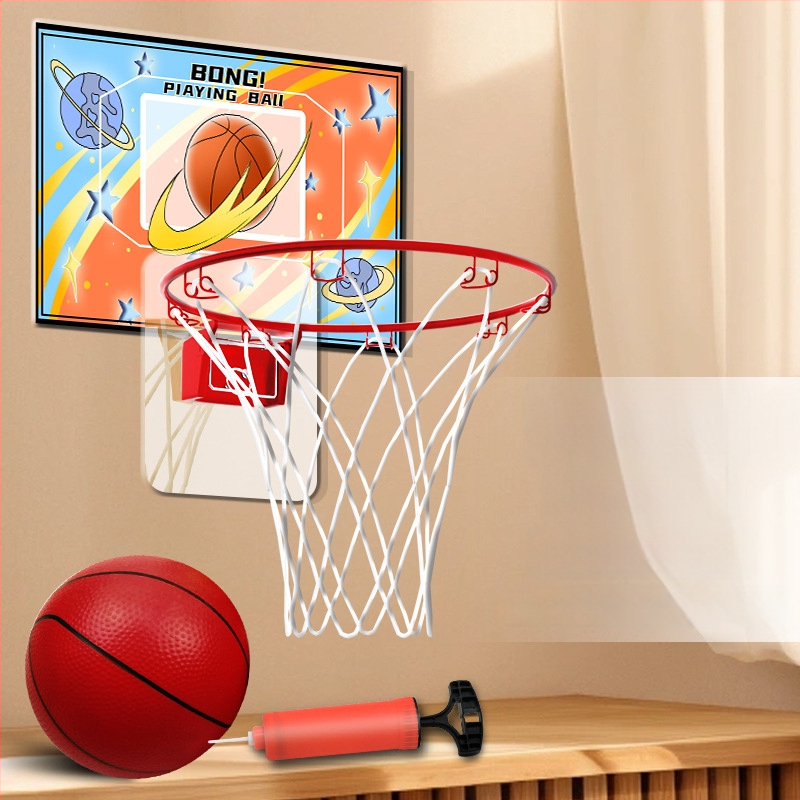 Beltéri falra szerelhető, csendes, összecsukható kosárpalánk hálóval