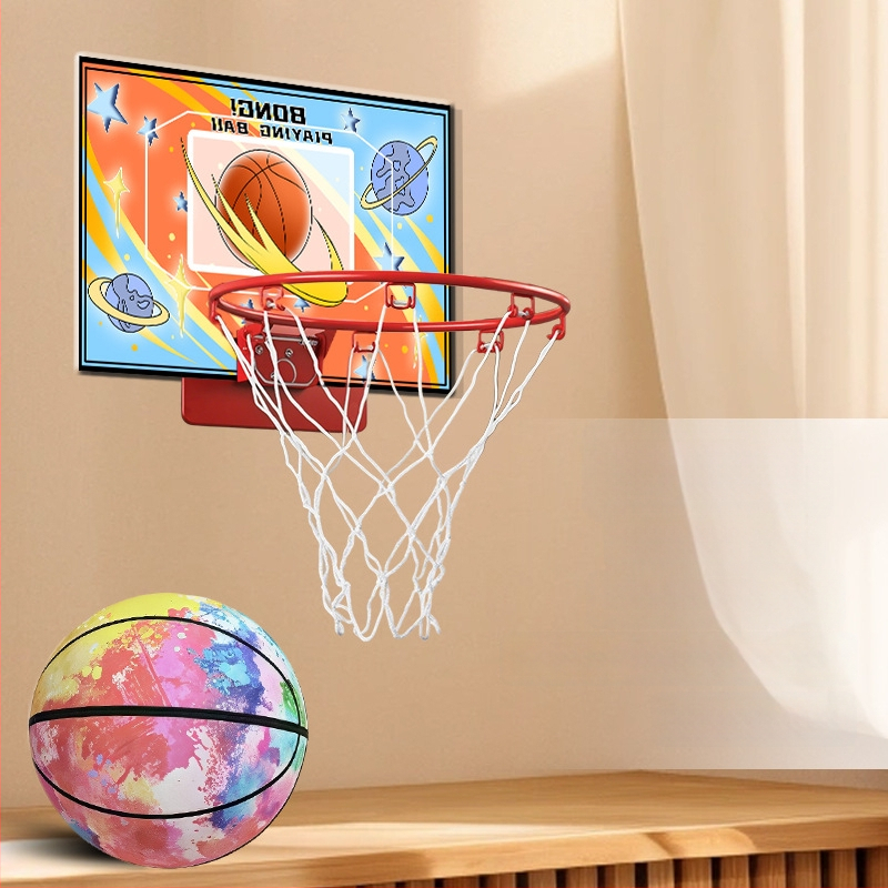 Beltéri falra szerelhető, csendes, összecsukható kosárpalánk hálóval