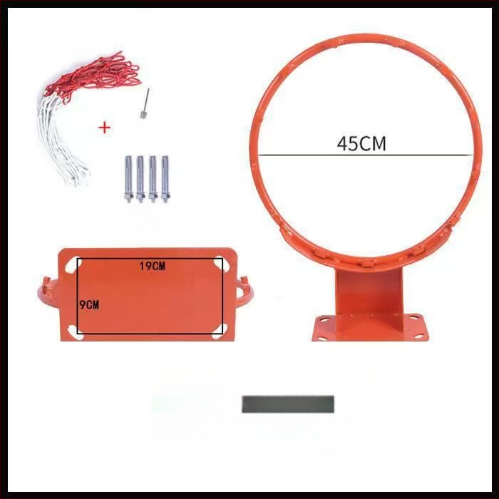 Falihoz erősített vasból készült kosárlabda gyűrű, kültéri és otthoni használatra, kosárkeret.