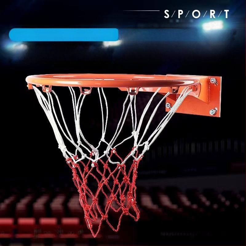 Falihoz erősített vasból készült kosárlabda gyűrű, kültéri és otthoni használatra, kosárkeret.