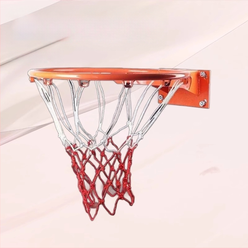 Falihoz erősített vasból készült kosárlabda gyűrű, kültéri és otthoni használatra, kosárkeret.