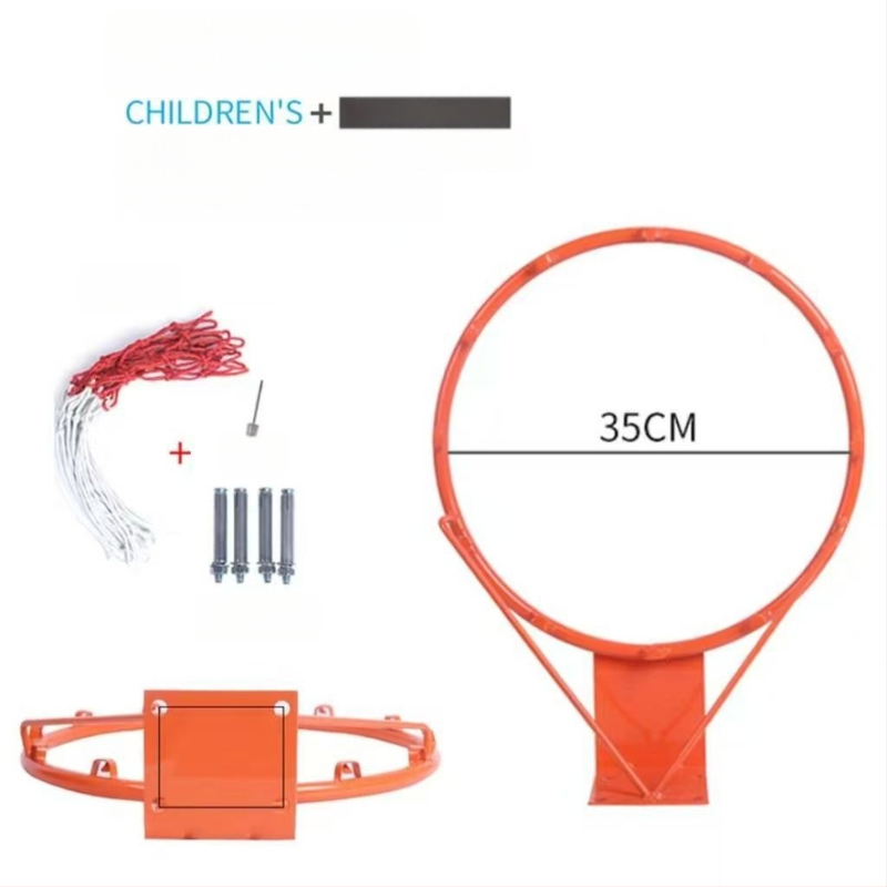 Falihoz erősített vasból készült kosárlabda gyűrű, kültéri és otthoni használatra, kosárkeret.