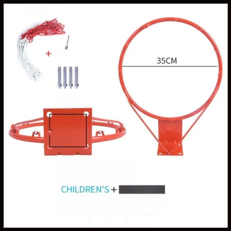 Falihoz erősített vasból készült kosárlabda gyűrű, kültéri és otthoni használatra, kosárkeret.