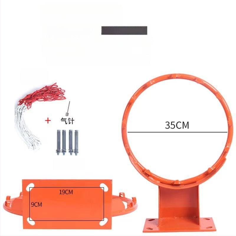Falihoz erősített vasból készült kosárlabda gyűrű, kültéri és otthoni használatra, kosárkeret.