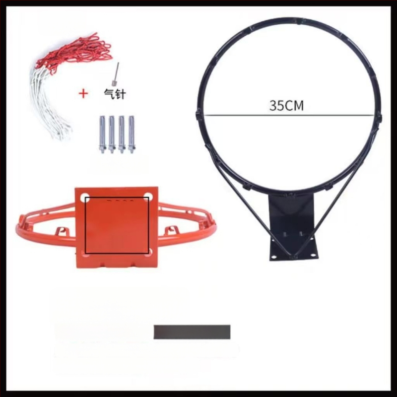 Falihoz erősített vasból készült kosárlabda gyűrű, kültéri és otthoni használatra, kosárkeret.