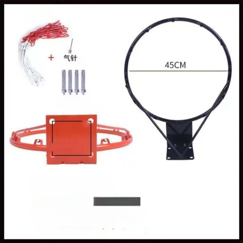 Falihoz erősített vasból készült kosárlabda gyűrű, kültéri és otthoni használatra, kosárkeret.