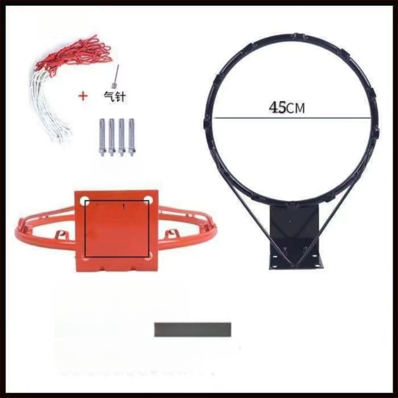 Falihoz erősített vasból készült kosárlabda gyűrű, kültéri és otthoni használatra, kosárkeret.