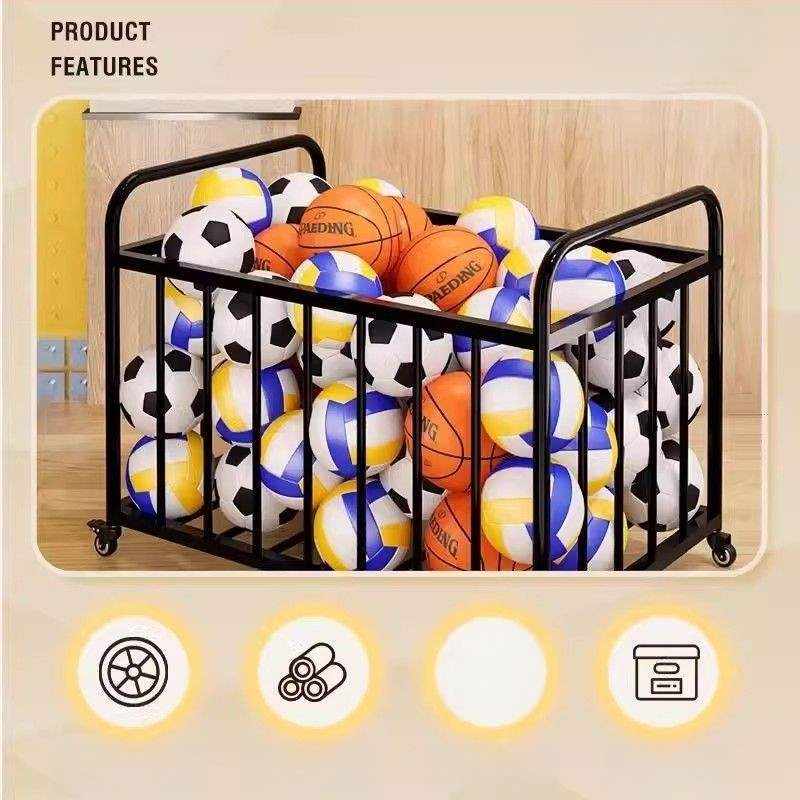 Mozgatható kültéri kosárlabda keret és labdabetároló kocsi iskolai sportpályához