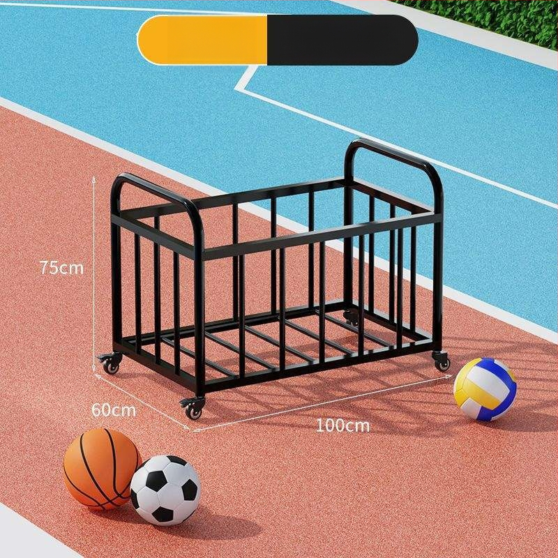 Mozgatható kültéri kosárlabda keret és labdabetároló kocsi iskolai sportpályához