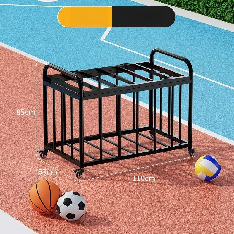 Mozgatható kültéri kosárlabda keret és labdabetároló kocsi iskolai sportpályához