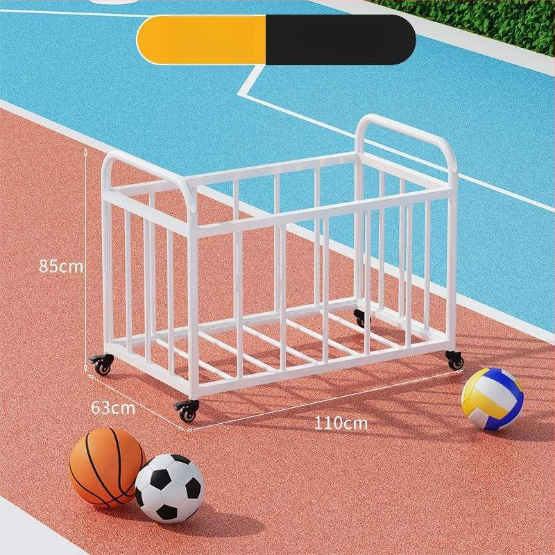 Mozgatható kültéri kosárlabda keret és labdabetároló kocsi iskolai sportpályához