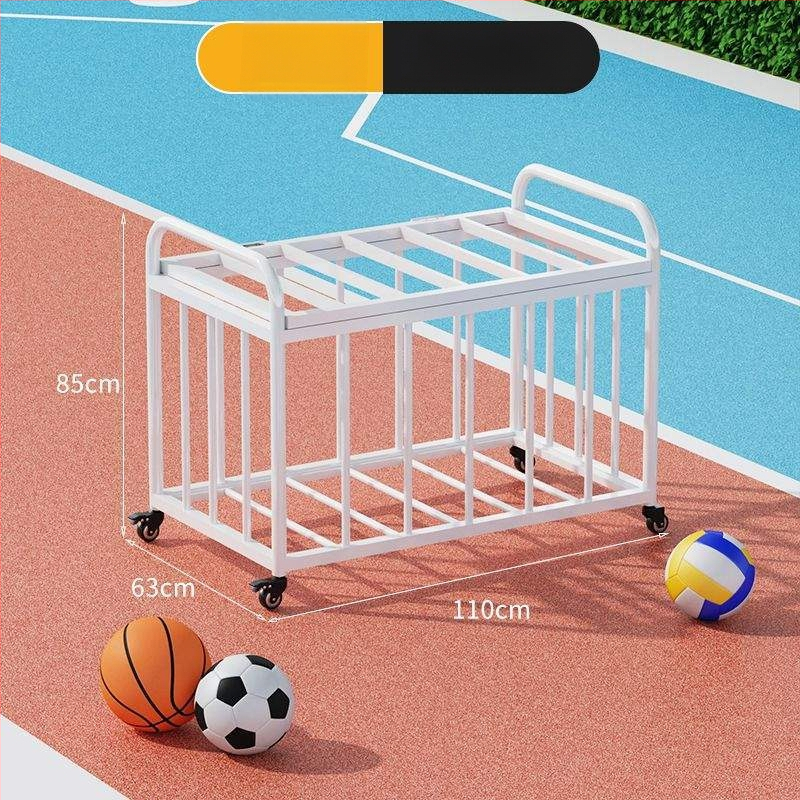 Mozgatható kültéri kosárlabda keret és labdabetároló kocsi iskolai sportpályához