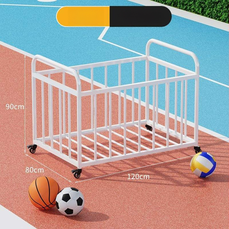 Mozgatható kültéri kosárlabda keret és labdabetároló kocsi iskolai sportpályához