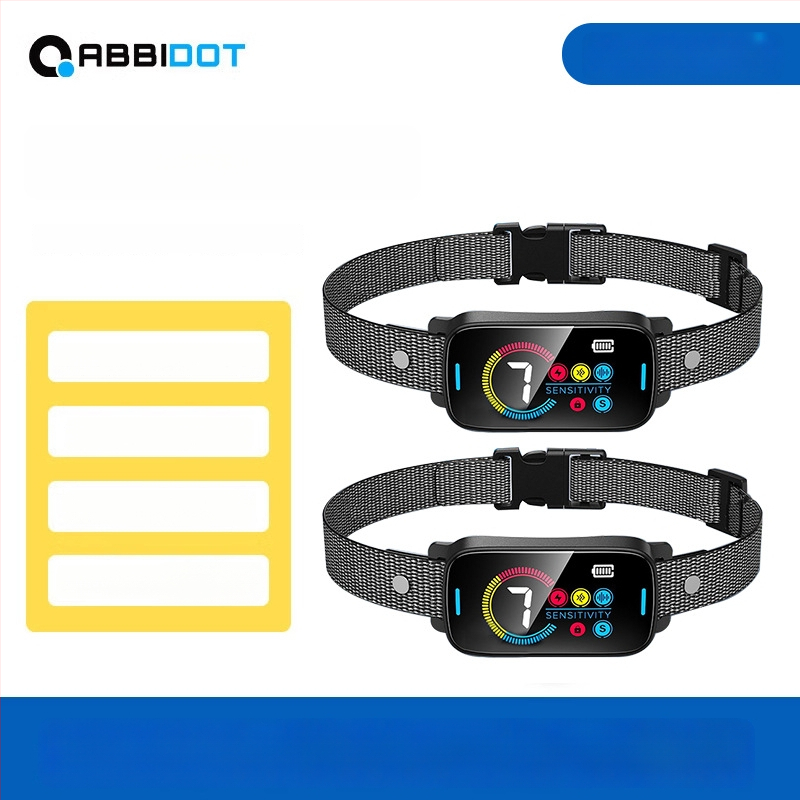 ABBIDOT Τηλεχειριζόμενος ηλεκτρικός κολάρος εκπαίδευσης σκύλων — συσκευή εκπαίδευσης και αντί-γαβγίσματος, πολυεστέρας