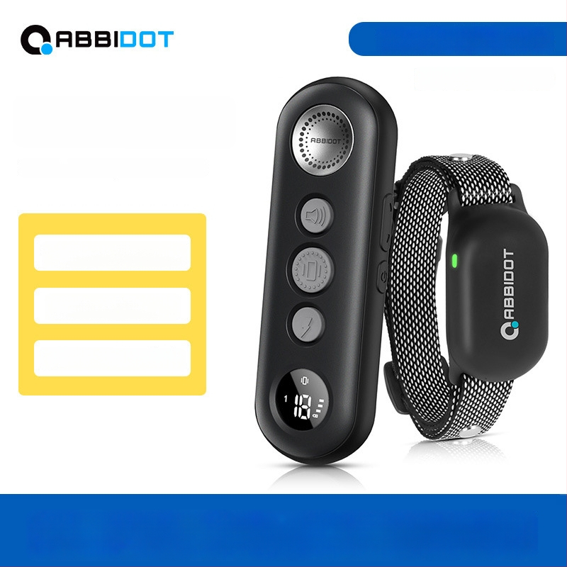 ABBIDOT Τηλεχειριζόμενος ηλεκτρικός κολάρος εκπαίδευσης σκύλων — συσκευή εκπαίδευσης και αντί-γαβγίσματος, πολυεστέρας