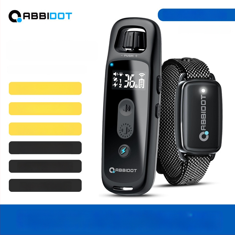 ABBIDOT Τηλεχειριζόμενος ηλεκτρικός κολάρος εκπαίδευσης σκύλων — συσκευή εκπαίδευσης και αντί-γαβγίσματος, πολυεστέρας